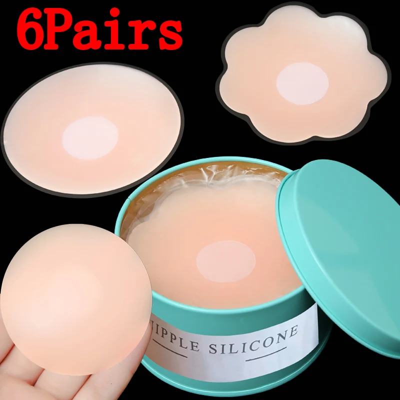 6Pairs/Box Reusable Invisible Self Adhesive Silicone Breast Chest Nipple Cover Pasties Pad Petal Stickers Intimates Accessories
6Pairs/Box Reusable Invisible Self Adhesive Silicone Breast Chest Nipple Cover Pasties Pad Petal Stickers Intimates Accessories