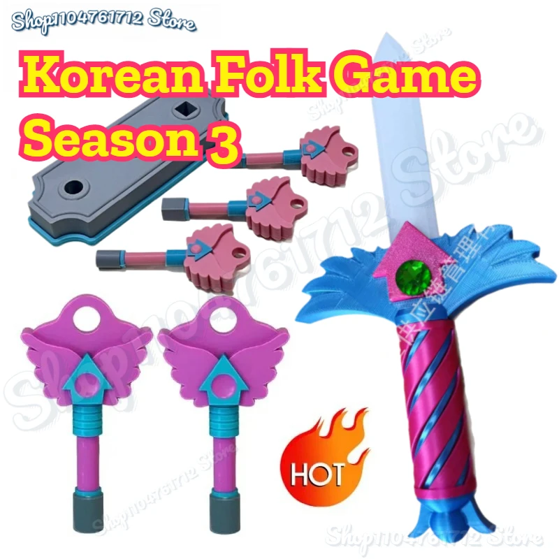 New Korean Traditional Game Season 3 3D Printed Cosplay Necklace Squid Keychain For Season 3 TV Fans Collection Gift
New Korean Traditional Game Season 3 3D Printed Cosplay Necklace Squid Keychain For Season 3 TV Fans Collection Gift