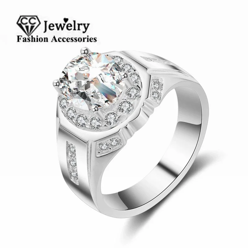 CC Silver Rings for Men Anillo Bridegroom Wedding Jewelry Egg Shape Business Love Promise Engagement Party Ringen CC691
CC Silver Rings for Men Anillo Bridegroom Wedding Jewelry Egg Shape Business Love Promise Engagement Party Ringen CC691