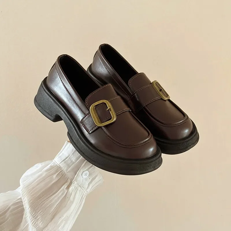 Women Fashion Mary Janes 2025 Female Shoes Round Toe Flats Loafers Oxfords Platform Casual Metal Chain Buckle Ladies Shoes
Women Fashion Mary Janes 2025 Female Shoes Round Toe Flats Loafers Oxfords Platform Casual Metal Chain Buckle Ladies Shoes