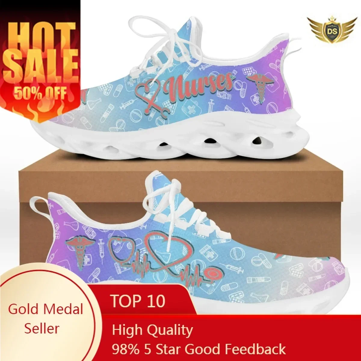 Pink Women Leisure Platform Shoes Cute Cartoon Nurse Pattern Lace Up Girls High Quality Mesh Shoes Zapator De Mujer
Pink Women Leisure Platform Shoes Cute Cartoon Nurse Pattern Lace Up Girls High Quality Mesh Shoes Zapator De Mujer