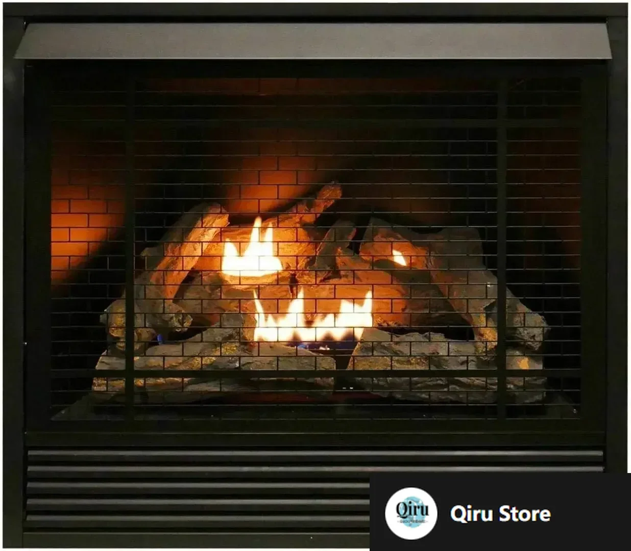 Dual Fuel Ventless Gas Fireplace Insert, Remote Control, 9 Fire Logs,32000 BTU, Heats up to 1500 Sq. Ft., Black
Dual Fuel Ventless Gas Fireplace Insert, Remote Control, 9 Fire Logs,32000 BTU, Heats up to 1500 Sq. Ft., Black