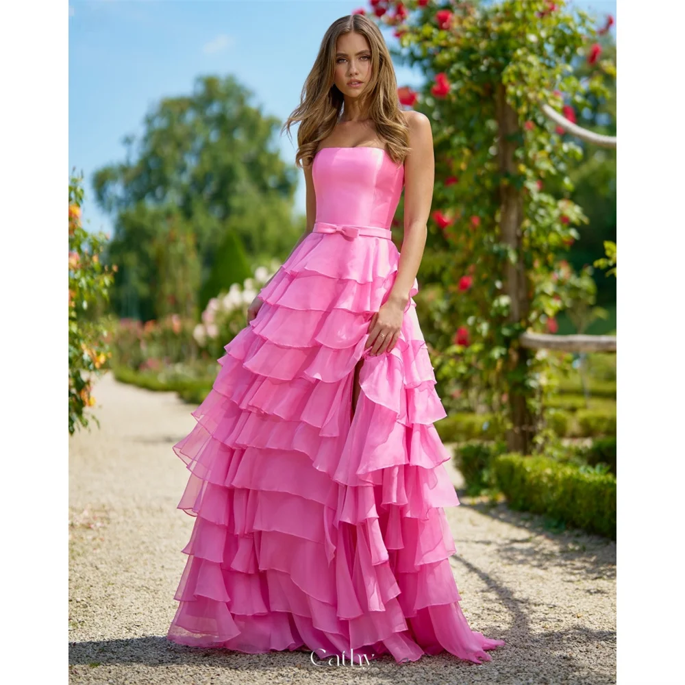 Кэти розовое многоуровневое платье для выпускного вечера без бретелек с оборками трапециевидной формы с боковым разрезом Vestidos de Noiva Элегантное платье длиной до пола на заказ
Кэти розовое многоуровневое платье для выпускного вечера без бретелек с оборками трапециевидной формы с боковым разрезом Vestidos de Noiva Элегантное платье длиной до пола на заказ