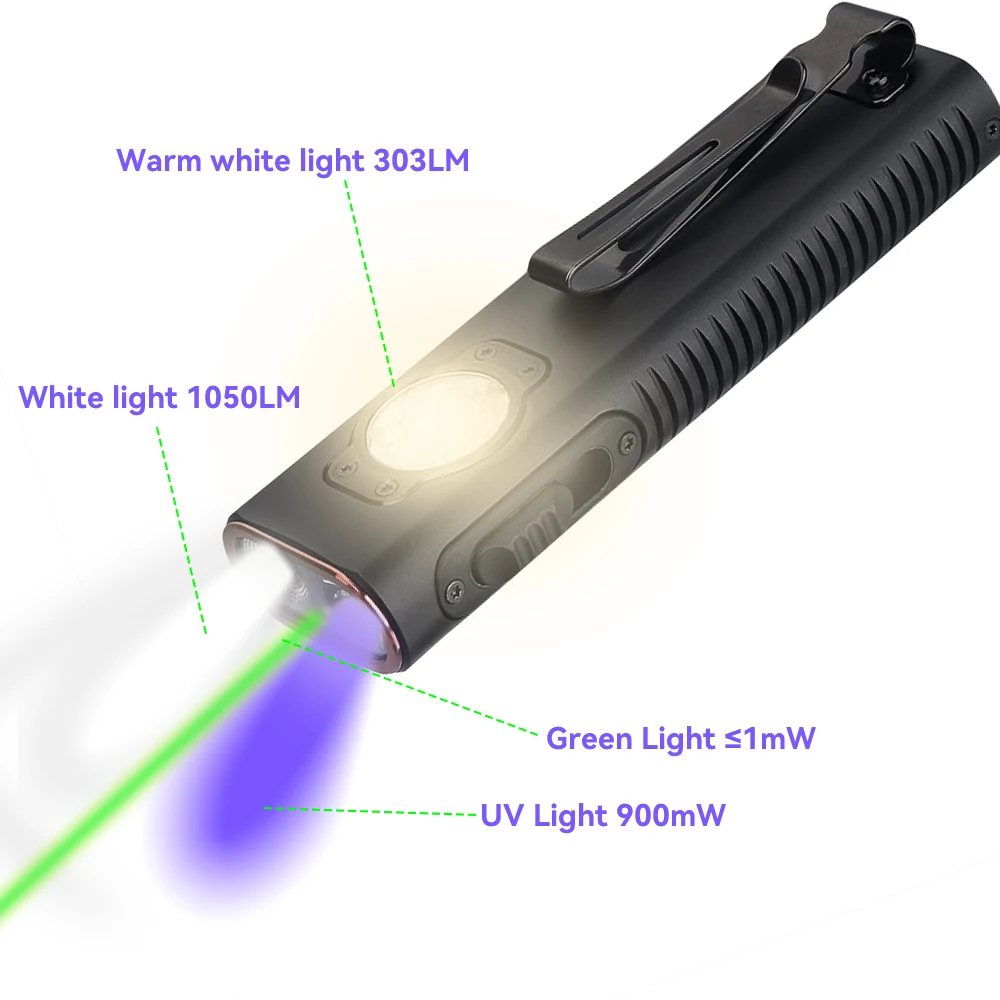 Unique Ultra-thin Mini X3 1050LM Spotlight EDC Flashlight 365nm UV Flat Flashlight Magnetic Green Laser
Unique Ultra-thin Mini X3 1050LM Spotlight EDC Flashlight 365nm UV Flat Flashlight Magnetic Green Laser