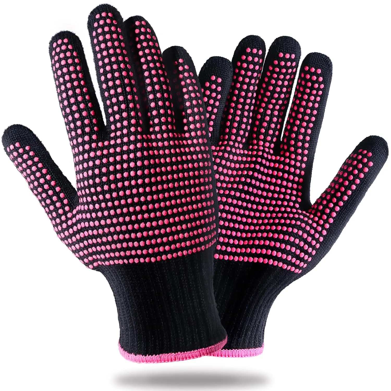 2 Pcs Heat Resistant Gloves With Silicone Bumps, Professional Heat Proof Glove Mitts For Hair Styling Curling Iron Wand Flat Iro
2 Pcs Heat Resistant Gloves With Silicone Bumps, Professional Heat Proof Glove Mitts For Hair Styling Curling Iron Wand Flat Iro