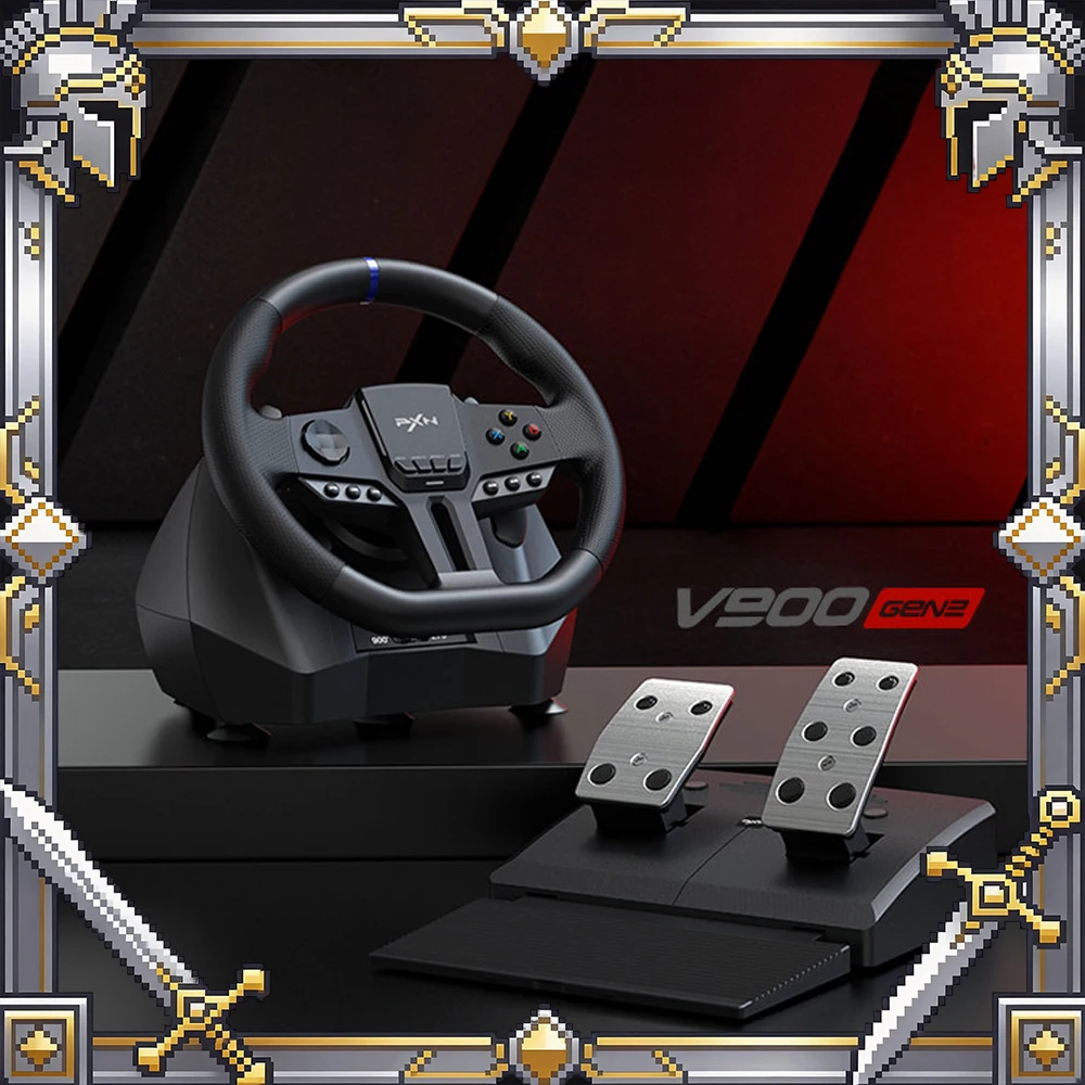 Игровой руль PXN V900 GEN2 для гоночного симулятора 270° ° /900 ° Поворотный механизм для ПК, Switch, PS3, PS4, Xbox One, Xbox Series X/S
Игровой руль PXN V900 GEN2 для гоночного симулятора 270° ° /900 ° Поворотный механизм для ПК, Switch, PS3, PS4, Xbox One, Xbox Series X/S