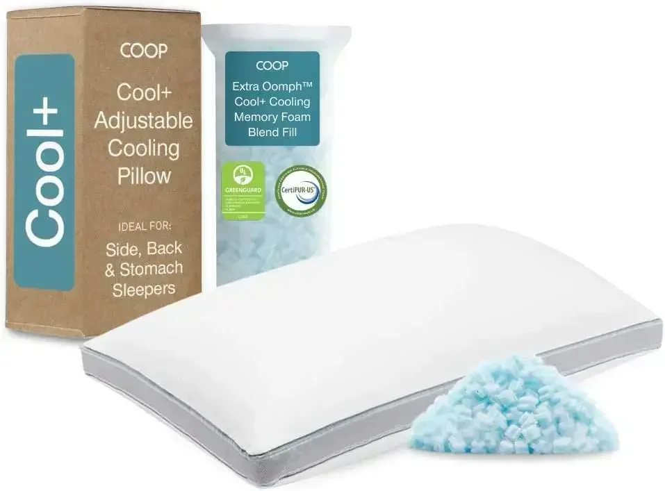 Cool+ Adjustable Pillow, King Size Plus Shaped Memory Foam Pillows with Cooling Gel, Back, Neck Support, Stomach or Side Sleeper
Cool+ Adjustable Pillow, King Size Plus Shaped Memory Foam Pillows with Cooling Gel, Back, Neck Support, Stomach or Side Sleeper
