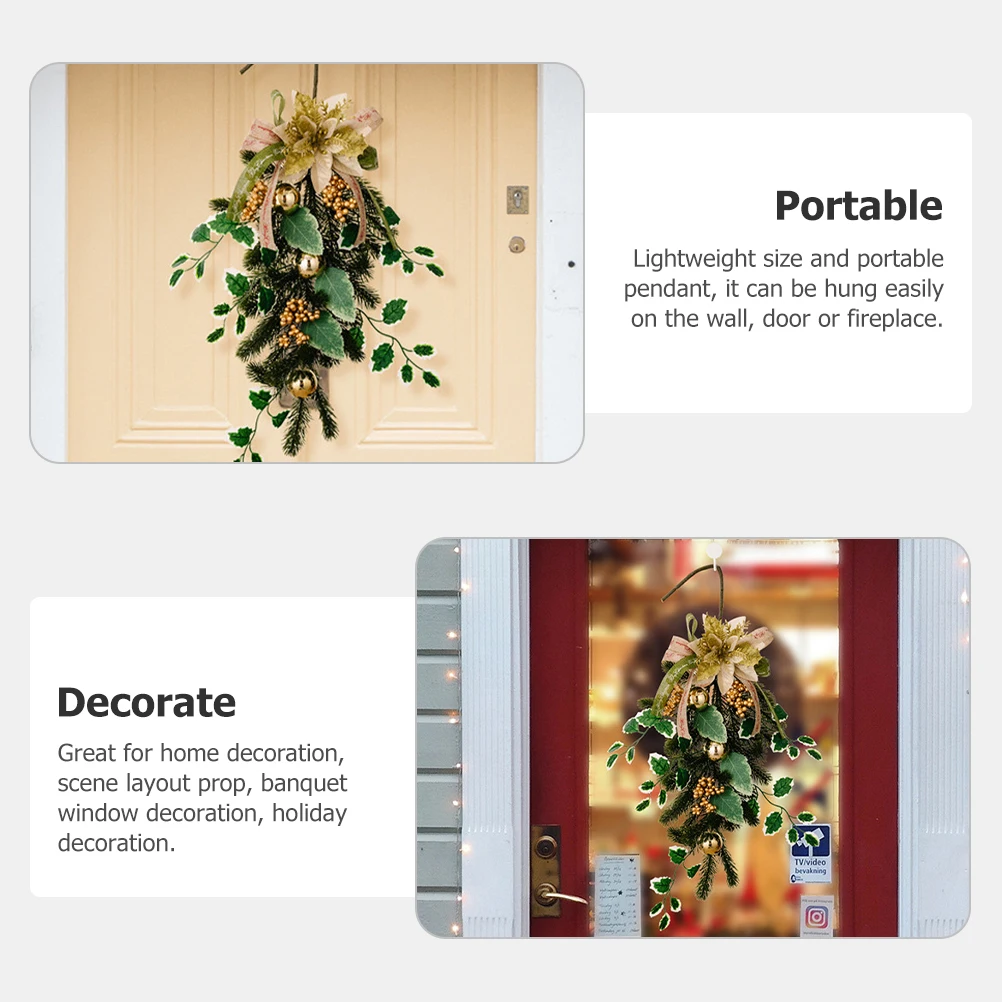 Christmas Wreath Ornaments Swag Teardrop Outdoor Wreaths Garlands Shape Artificial Holiday Decoration Pine
Christmas Wreath Ornaments Swag Teardrop Outdoor Wreaths Garlands Shape Artificial Holiday Decoration Pine