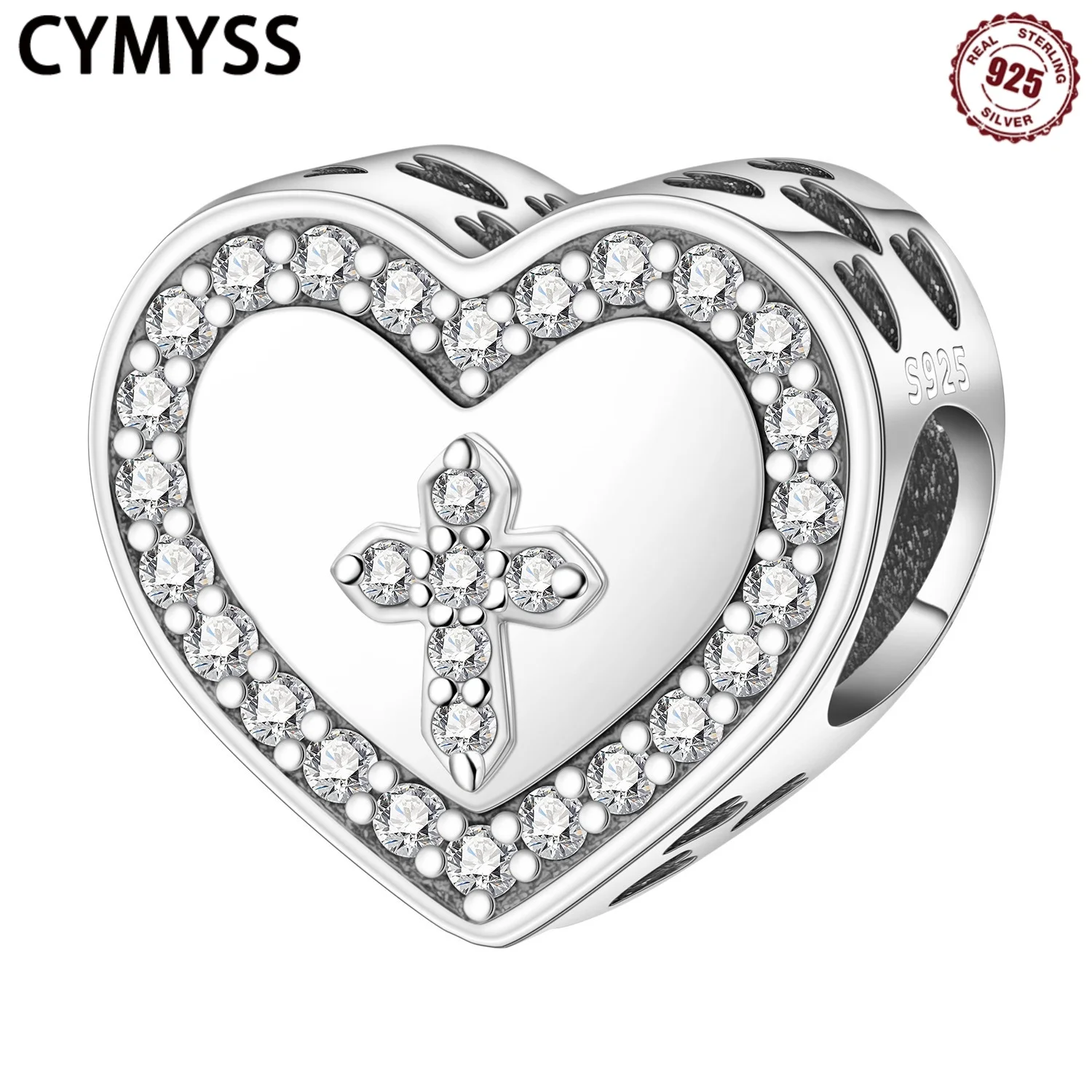 CYMYSS 925 Sterling Silver Heart Cross Bead Fashion Design Party Wedding Jewelry Holiday Gift Suitable For DIY Bracelet Bead
CYMYSS 925 Sterling Silver Heart Cross Bead Fashion Design Party Wedding Jewelry Holiday Gift Suitable For DIY Bracelet Bead