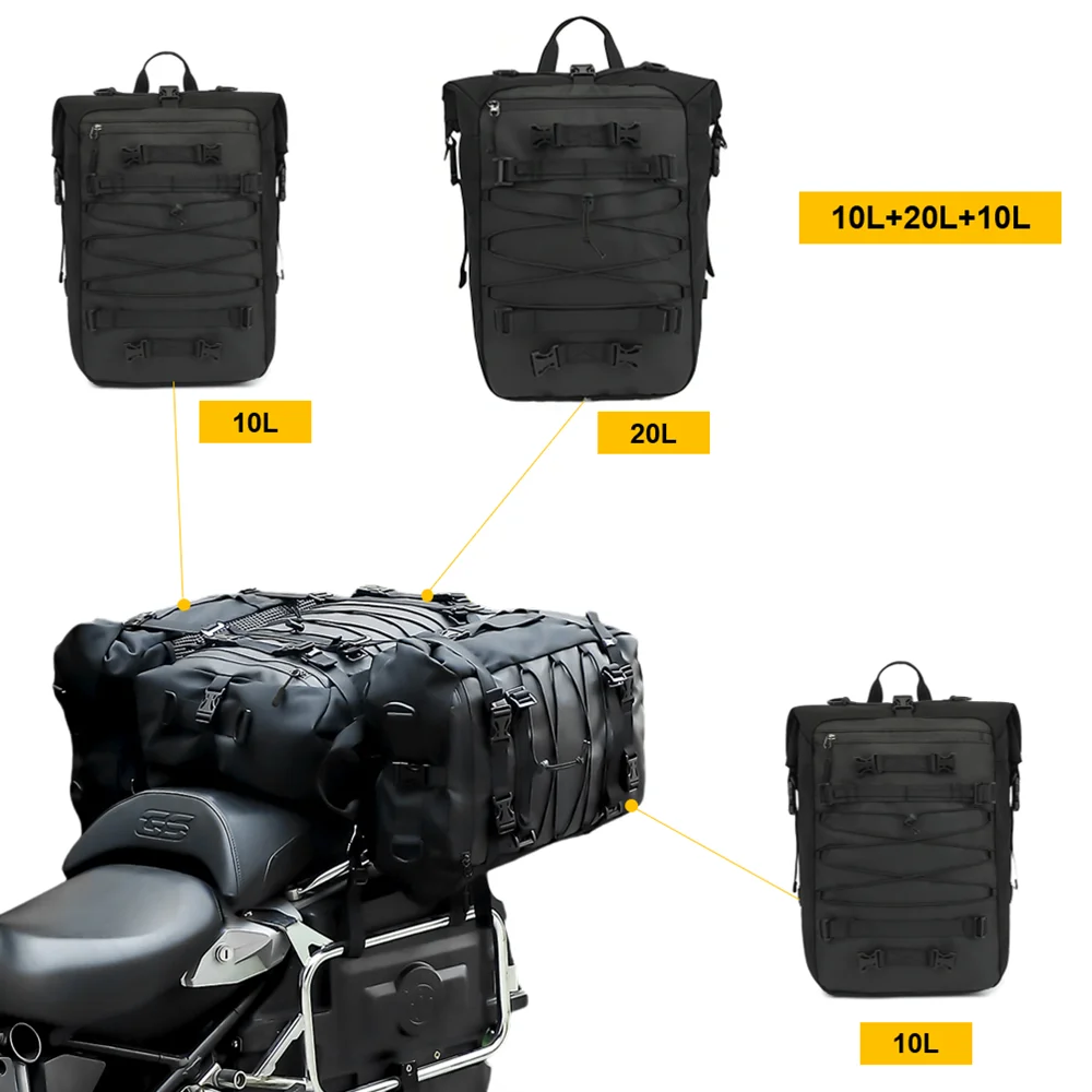 Motorcycle Back Seat Bag 10/20LWaterproof Multifunctional Saddle Side Luggage Bag cycling backpack Universal
Motorcycle Back Seat Bag 10/20LWaterproof Multifunctional Saddle Side Luggage Bag cycling backpack Universal