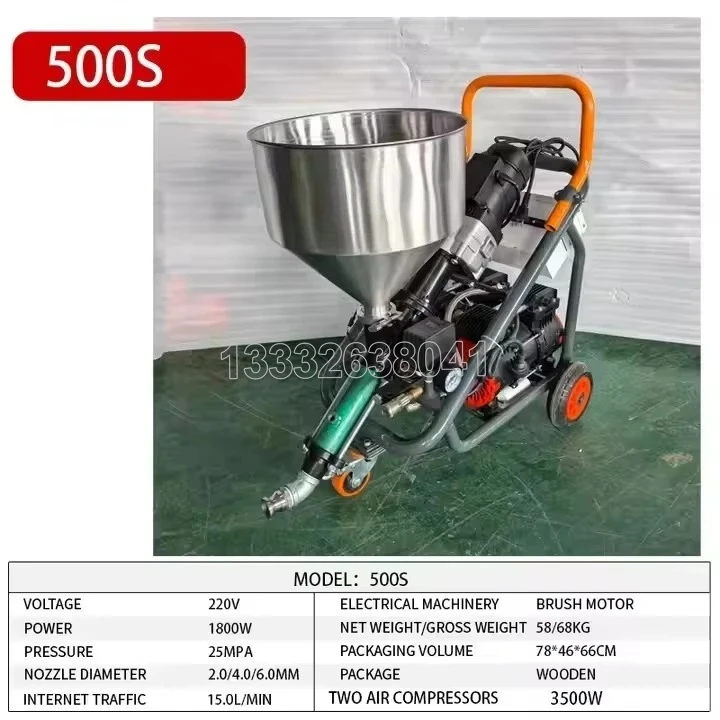 Discount Grouting Machine Polyurethane Putty Waterproof Coating Cement Slurry Paint Sprayer Multi-Functional Spraying Machine
Discount Grouting Machine Polyurethane Putty Waterproof Coating Cement Slurry Paint Sprayer Multi-Functional Spraying Machine