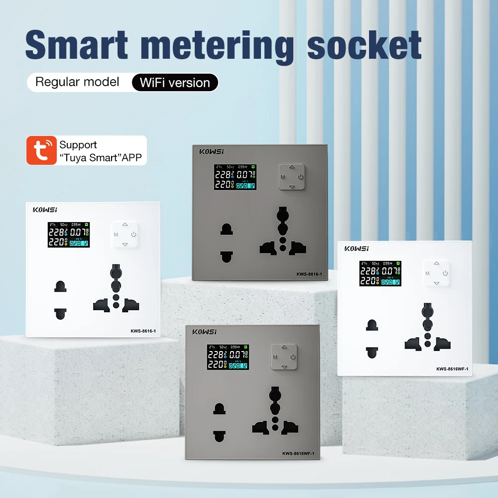 Tuya Wifi App Smart Socket AC85-290V 16A Metering Socket Mobile Phone Remote Power-Off Overvoltage Protection Wall Socket
Tuya Wifi App Smart Socket AC85-290V 16A Metering Socket Mobile Phone Remote Power-Off Overvoltage Protection Wall Socket