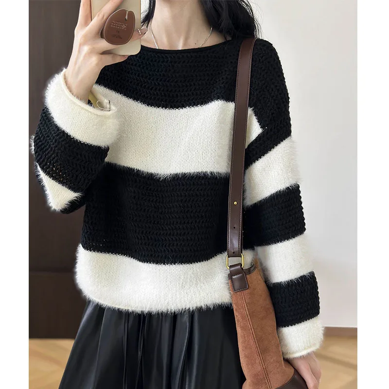 2023 Women Autumn Sweater And Pullovers O-Neck Furry Knitted Long Sleeve Women Pullovers Female Jumper Pull Femme Tops
2023 Women Autumn Sweater And Pullovers O-Neck Furry Knitted Long Sleeve Women Pullovers Female Jumper Pull Femme Tops