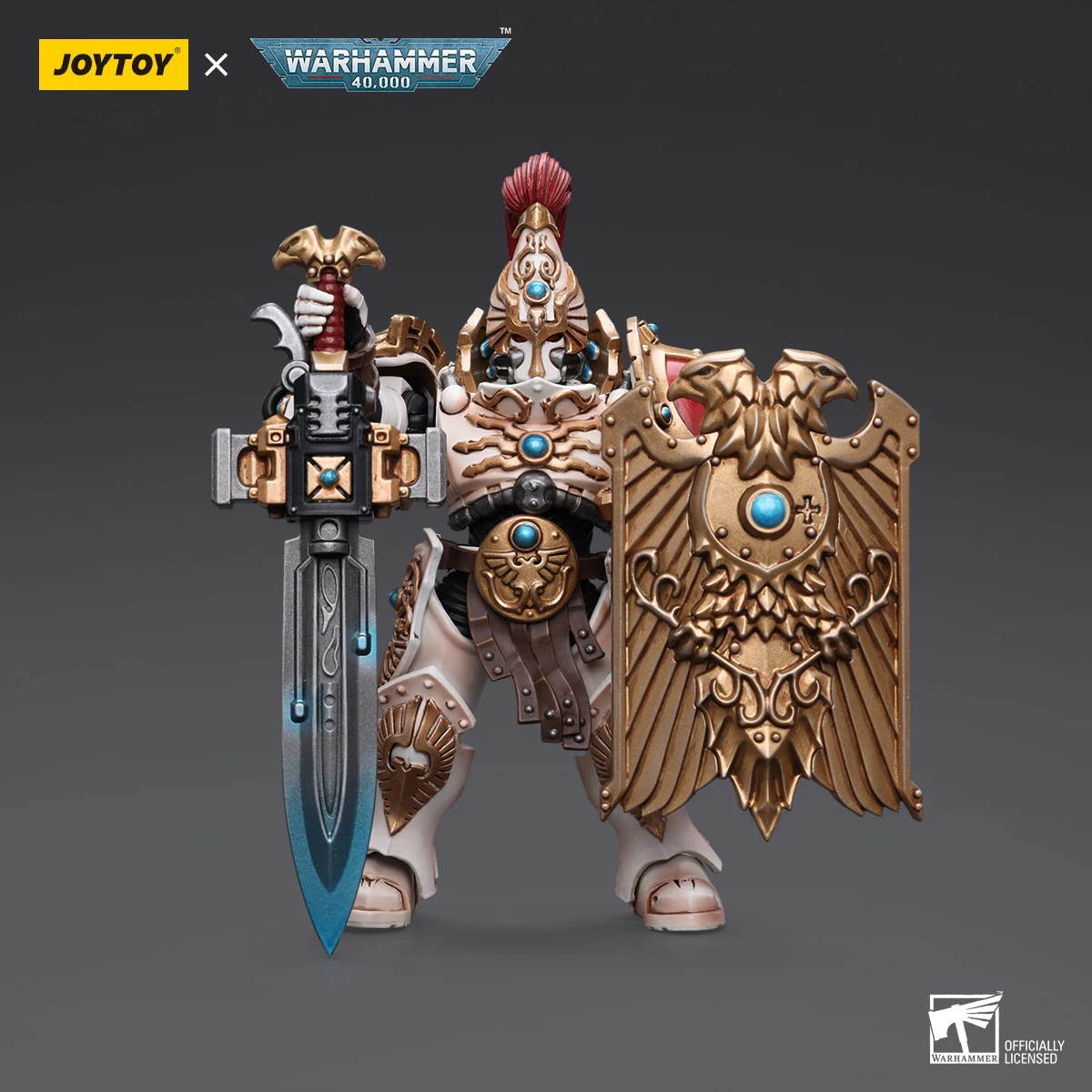 JOYTOY Warhammer 40k 1/18 Action Figure Adeptus Custodes Solar Watch Custodian Guard with Sentinel Blade and Praesidium Shield
JOYTOY Warhammer 40k 1/18 Action Figure Adeptus Custodes Solar Watch Custodian Guard with Sentinel Blade and Praesidium Shield