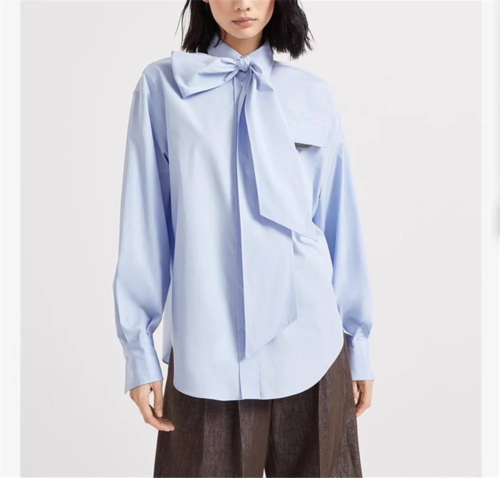 Early Autumn Women's Ribbon Shirt 100% Cotton Lape Beading Long-Sleeved Blouse Female Top's
Early Autumn Women's Ribbon Shirt 100% Cotton Lape Beading Long-Sleeved Blouse Female Top's