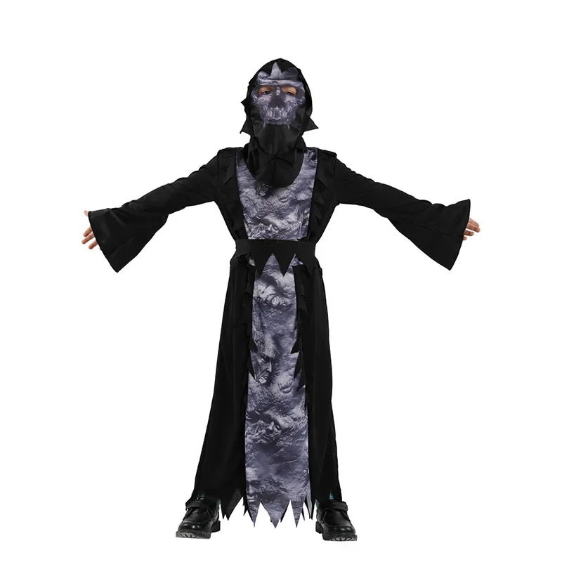 M-XL Halloween Carnival Party Costume Game Performance Black Clothing Children' Terror Skeleton Costumes Cosplay with Cap
M-XL Halloween Carnival Party Costume Game Performance Black Clothing Children' Terror Skeleton Costumes Cosplay with Cap