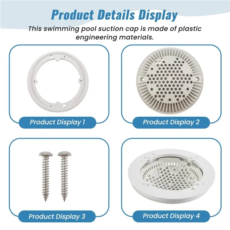 WG1030AVPAK2 Ground Pool Drain Cover And Frame Kit,For Hayward Pool Parts & Accessories, Suction And Dual Suction Outlet Eco-Fri
WG1030AVPAK2 Ground Pool Drain Cover And Frame Kit,For Hayward Pool Parts & Accessories, Suction And Dual Suction Outlet Eco-Fri