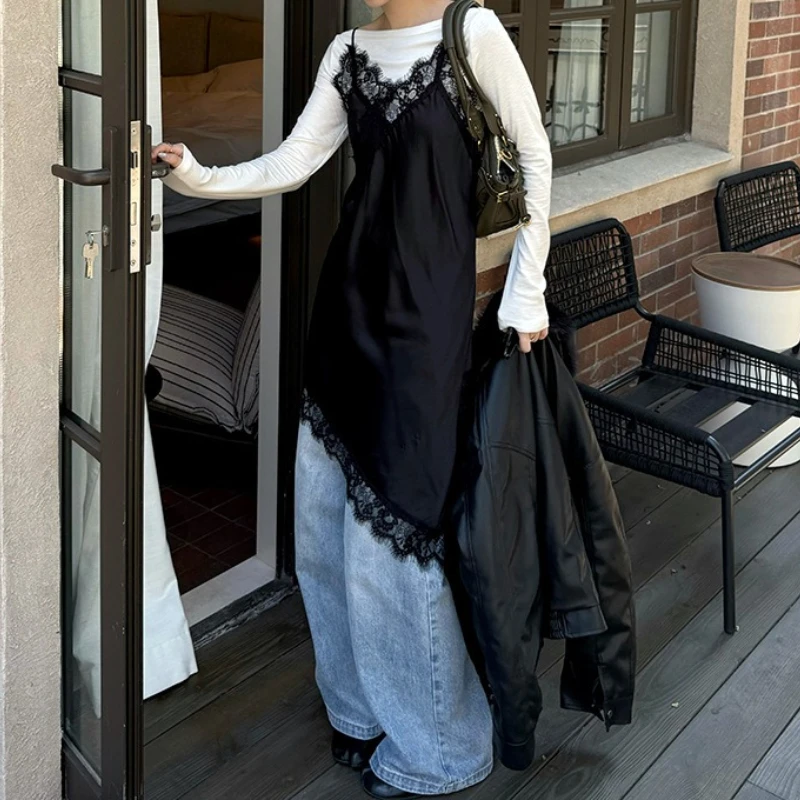 Street Satin Lace Splicing Suspender Skirt Design Sense Irregular Temperament Inner 25
Street Satin Lace Splicing Suspender Skirt Design Sense Irregular Temperament Inner 25