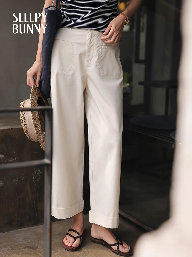 High Waist Tencel Cropped Pants Women Summer Lightweight Loose Straight Trousers Casual Nine-Point Office Wear for Petite Ladies
High Waist Tencel Cropped Pants Women Summer Lightweight Loose Straight Trousers Casual Nine-Point Office Wear for Petite Ladies