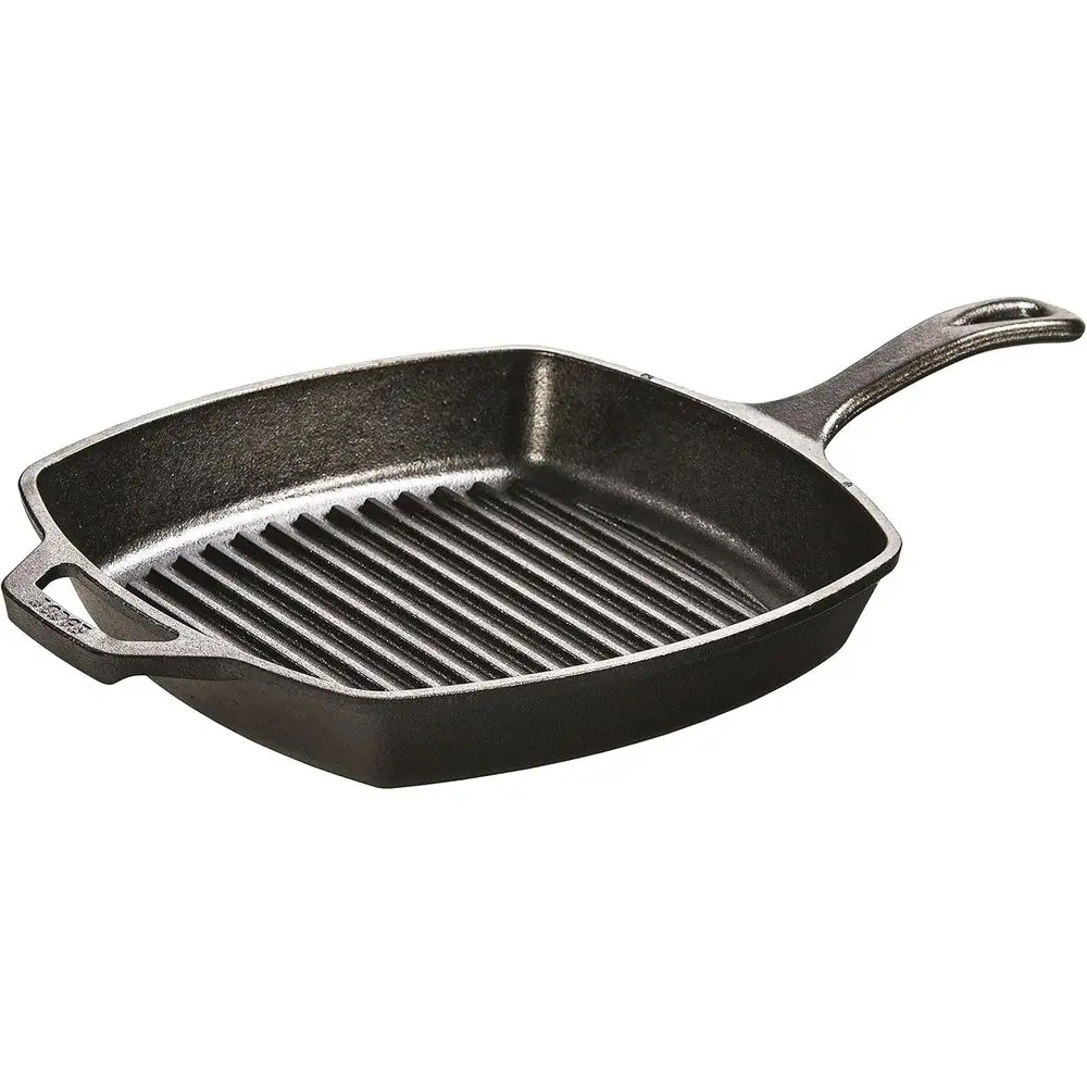 Square Cast Iron Grill Pan - Pre-Seasoned Square Skillet - Ridged Burger Grill Pan - Even Heat Distribution - PAS-ree Non-Toxic
Square Cast Iron Grill Pan - Pre-Seasoned Square Skillet - Ridged Burger Grill Pan - Even Heat Distribution - PAS-ree Non-Toxic