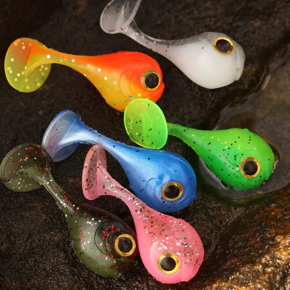 6pcs/pack Silicone Small Baits Whale-shape T-tail Soft Fish Lure 4cm 3g High Simulation Color Fake Lure With Reflective Film
6pcs/pack Silicone Small Baits Whale-shape T-tail Soft Fish Lure 4cm 3g High Simulation Color Fake Lure With Reflective Film