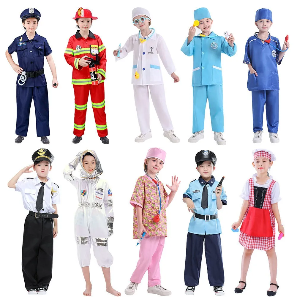 Halloween Children's Doctor Police Uniform Role Play Kindergarten Costume Fire Pilot Lawyer Performance Clothes
Halloween Children's Doctor Police Uniform Role Play Kindergarten Costume Fire Pilot Lawyer Performance Clothes