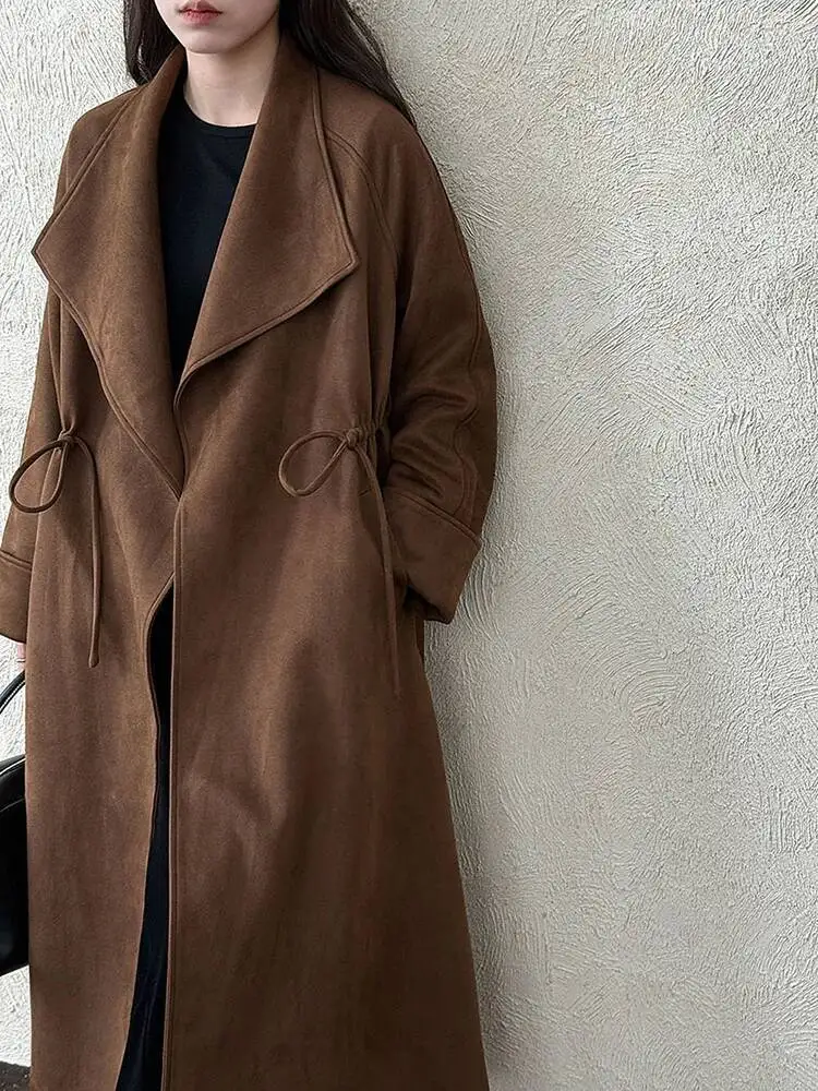 Женский Тренч карамельного цвета на шнурке большого размера, новая ветровка с лацканами и длинными рукавами, модная весна-осень
Женский Тренч карамельного цвета на шнурке большого размера, новая ветровка с лацканами и длинными рукавами, модная весна-осень