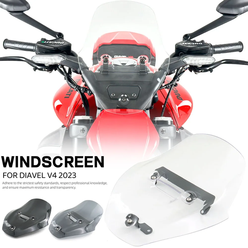 2023 New Transparent Windscreen Windshield Touring Wind Deflectors For Ducati Diavel V4 2023 Motorcycle Accessories
2023 New Transparent Windscreen Windshield Touring Wind Deflectors For Ducati Diavel V4 2023 Motorcycle Accessories