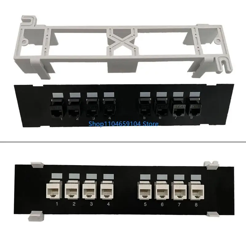 8 Ports for Cat 6 Straight Through Patch Panel RJ45 Cable Adapter B
8 Ports for Cat 6 Straight Through Patch Panel RJ45 Cable Adapter B