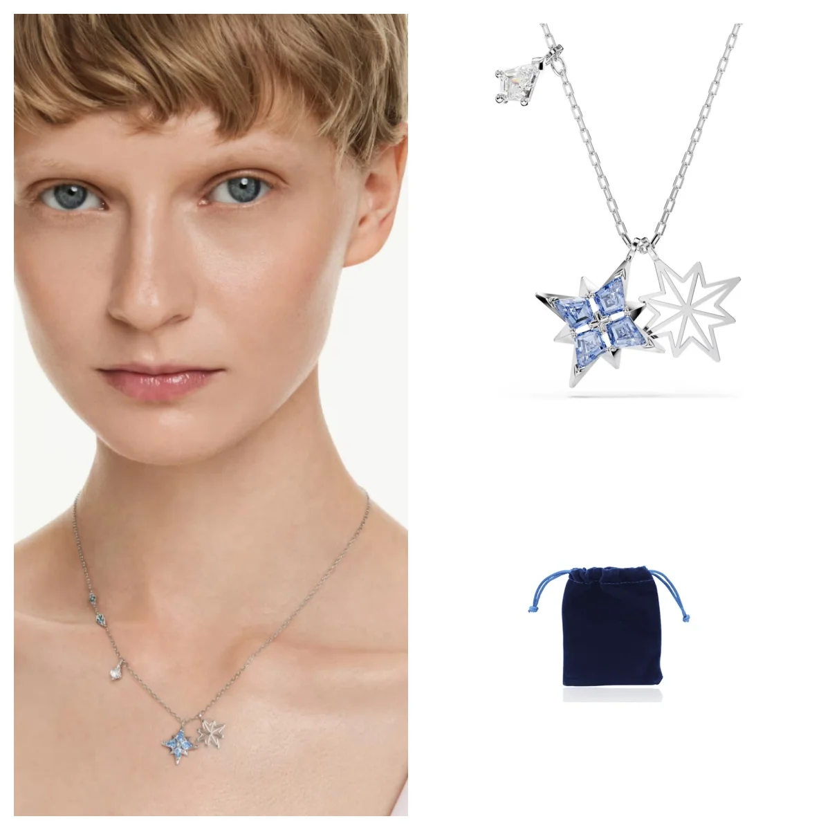 Symbolica pendant Star, Blue, Rhodium plated
Symbolica pendant Star, Blue, Rhodium plated