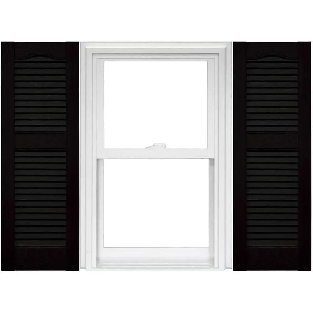 14.5 Vinyl Plantation Shutters Pair - 60 Tall, Black with Hardware
14.5 Vinyl Plantation Shutters Pair - 60 Tall, Black with Hardware
