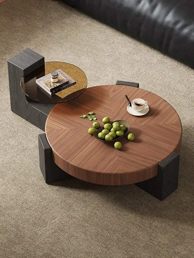 Italian style, minimalist, medieval style, walnut, coffee table combination, round coffee table, living room home, light luxury
Italian style, minimalist, medieval style, walnut, coffee table combination, round coffee table, living room home, light luxury
