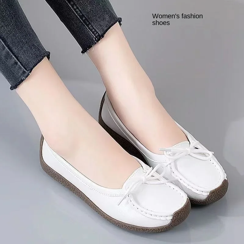 The New Shoes for Women Casual Loafers Summer Mom Flat Shoes Genuine Leather Fashion Work Casual Sneakers Zapatos De Mujer
The New Shoes for Women Casual Loafers Summer Mom Flat Shoes Genuine Leather Fashion Work Casual Sneakers Zapatos De Mujer
