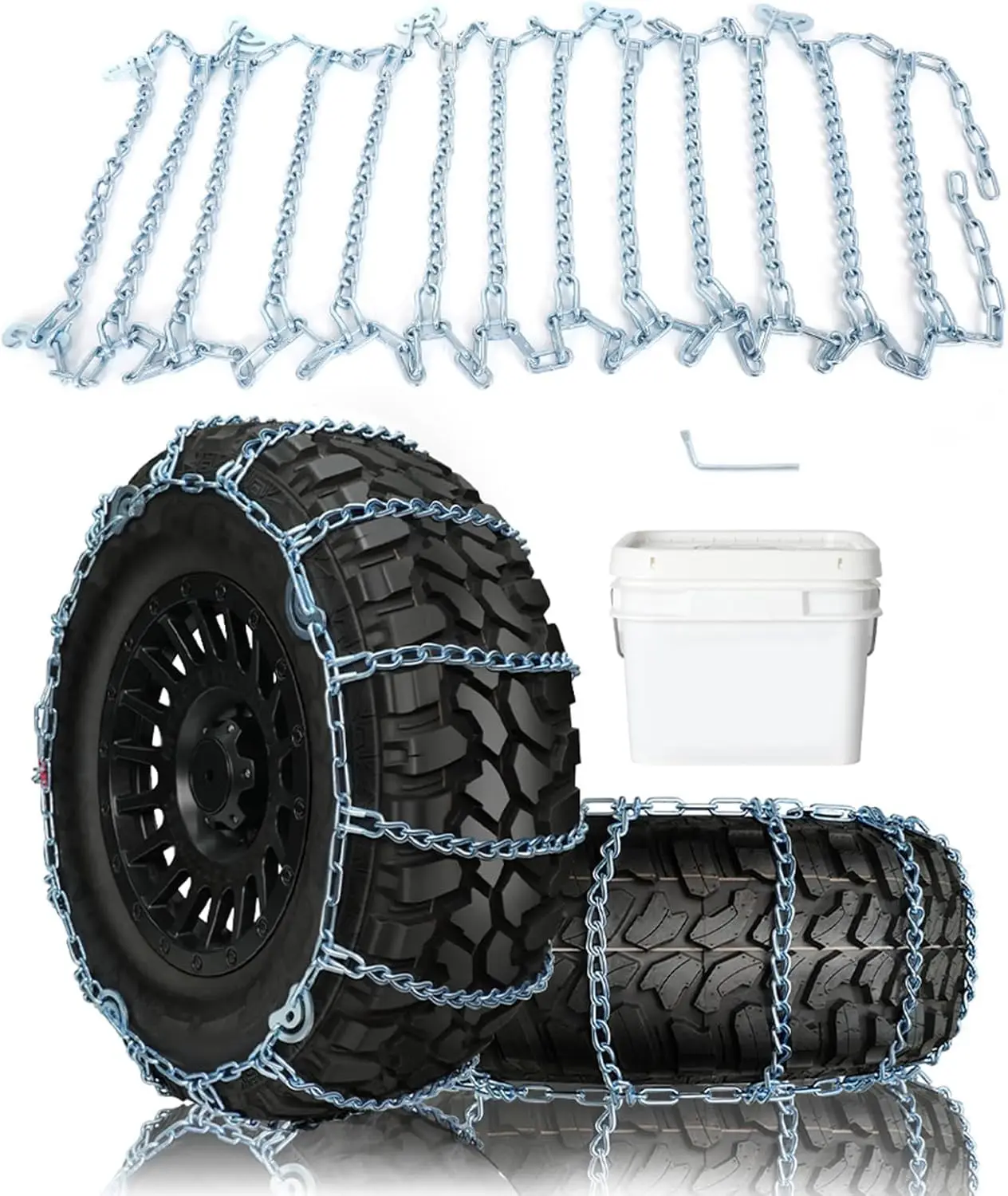 Heavy-Duty Adjustable Snow Chains For SUVs Trucks Cars – Quick Install Traction Aid, Fits Tire Width 265/275/315, 16-20 Inch
Heavy-Duty Adjustable Snow Chains For SUVs Trucks Cars – Quick Install Traction Aid, Fits Tire Width 265/275/315, 16-20 Inch
