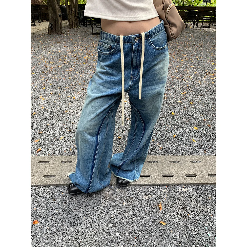 Джинсы, широкие брюки, женские брюки длиной до пола, уличная одежда 2025 года, свободные брюки с высокой талией и потертыми карманами, винтажные потертые джинсы 
Джинсы, широкие брюки, женские брюки длиной до пола, уличная одежда 2025 года, свободные брюки с высокой талией и потертыми карманами, винтажные потертые джинсы