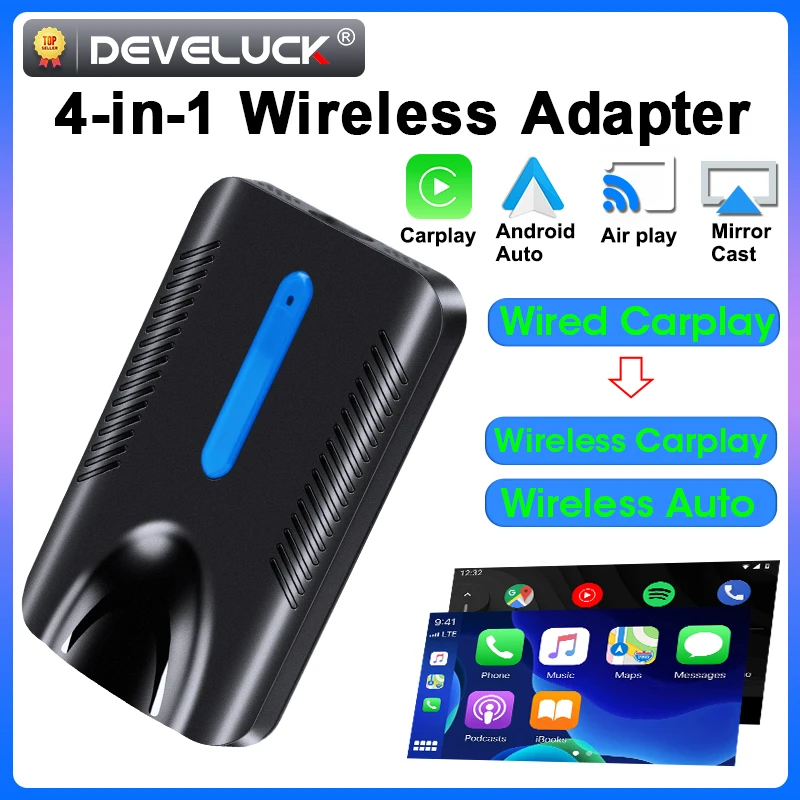 4 in 1 Wired To Wireless Carplay & Android Auto Box Adapter For BMW Audi Toyota Mazda Nissan Kia Ford Opel For Wired AA CP Cars
4 in 1 Wired To Wireless Carplay & Android Auto Box Adapter For BMW Audi Toyota Mazda Nissan Kia Ford Opel For Wired AA CP Cars
