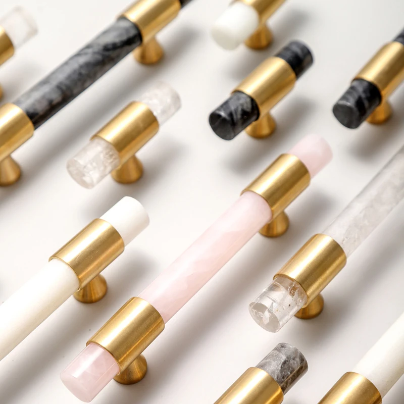 Natural Marble/Pink Crystal + Brass T Bar Cabinet Handle and Knobs Kitchen Cupboard Door Pulls Furniture Handle Dresser Hardware
Natural Marble/Pink Crystal + Brass T Bar Cabinet Handle and Knobs Kitchen Cupboard Door Pulls Furniture Handle Dresser Hardware