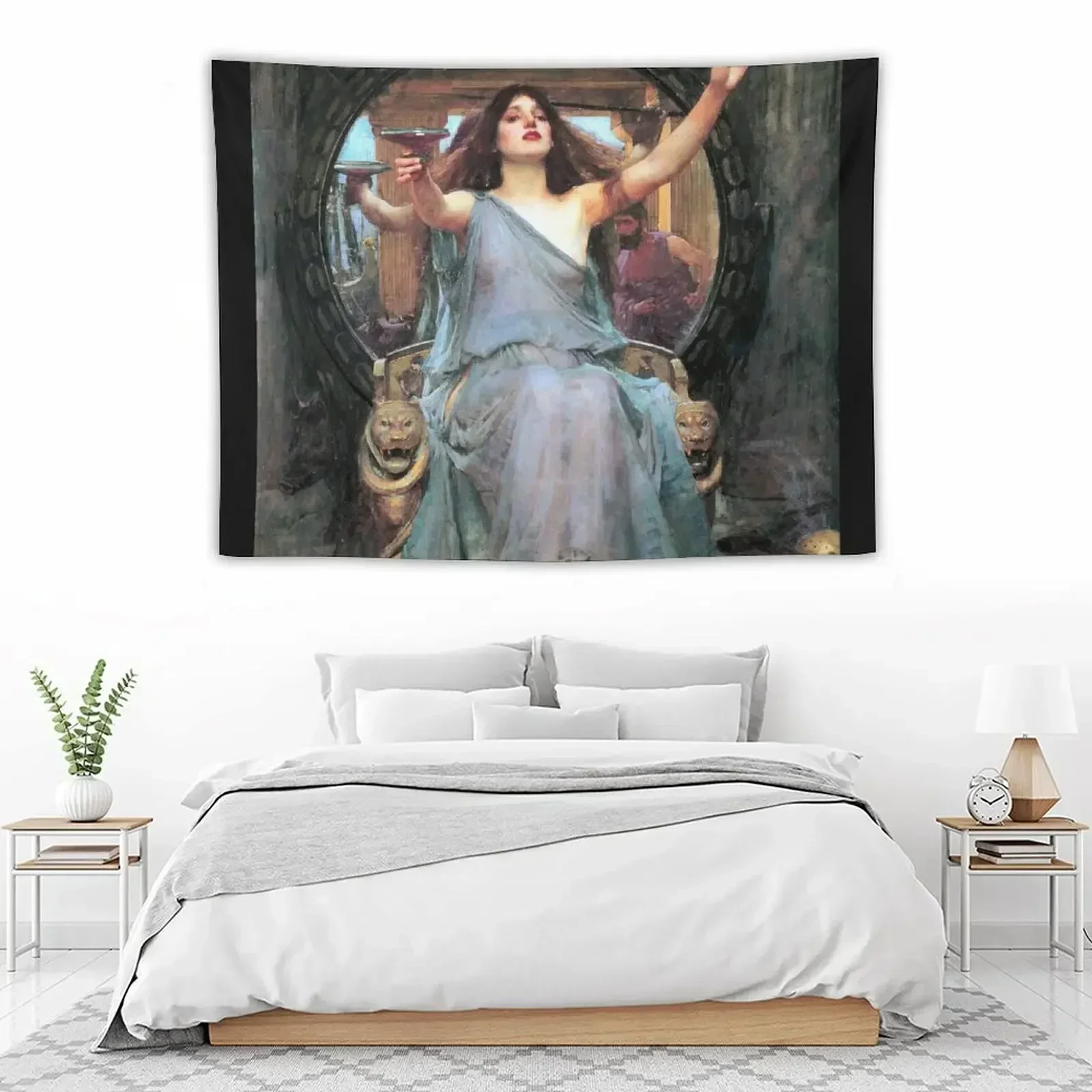 Circe offering the cup to Odysseus - John William Waterhouse Tapestry Home Decorators Aesthetic Room Decor Tapestry
Circe offering the cup to Odysseus - John William Waterhouse Tapestry Home Decorators Aesthetic Room Decor Tapestry