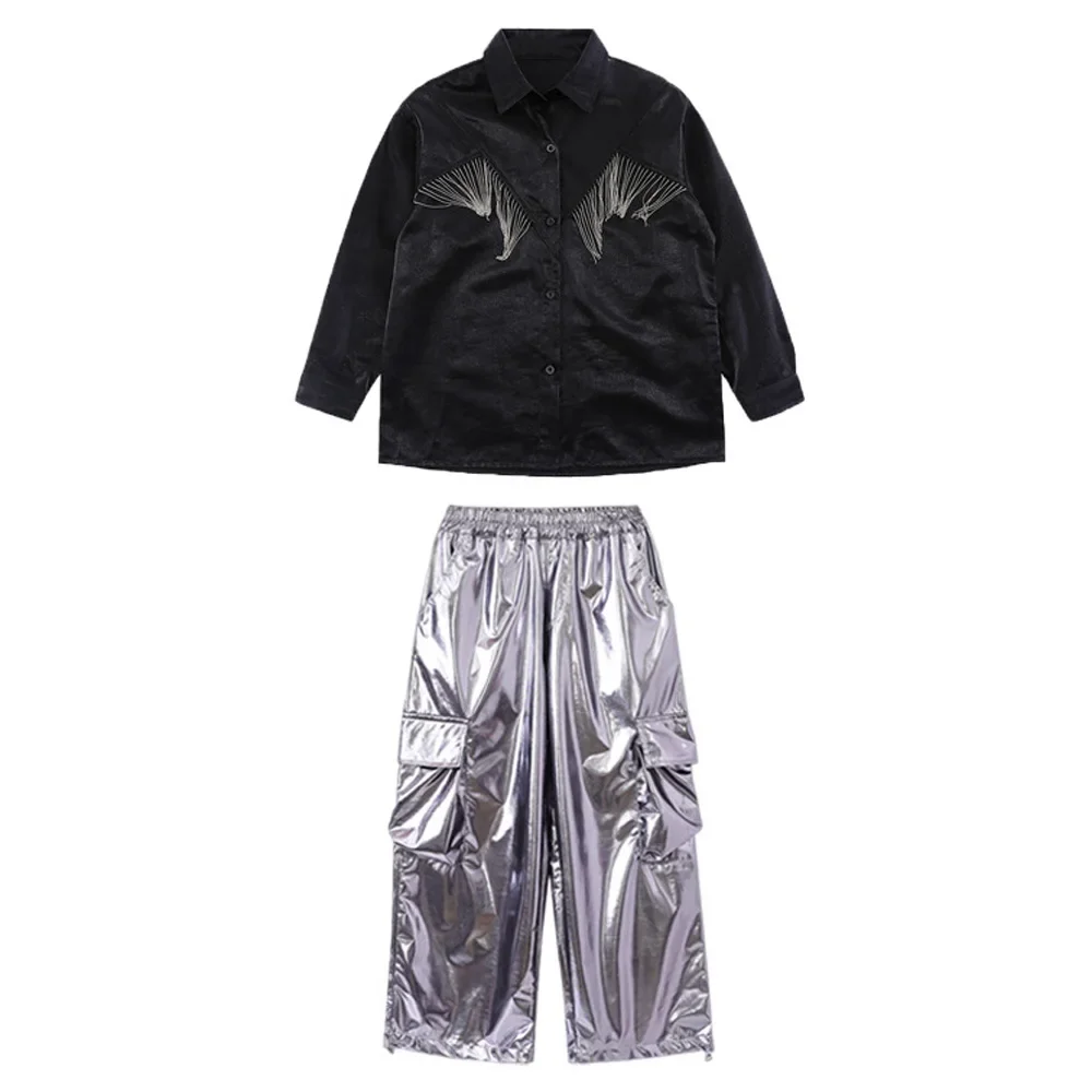 Hip Hop Dance Costume Kids K-Pop Set Ups Boys Girls Jazz Clothes Unisex Team Stage Costume Cheerleaders Dancewear
Hip Hop Dance Costume Kids K-Pop Set Ups Boys Girls Jazz Clothes Unisex Team Stage Costume Cheerleaders Dancewear