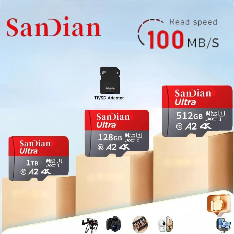 New High Speed Memory Card 128GB Class 10 Micro TF SD Card 1TB SD Memory Card For Camera Phones tablets
New High Speed Memory Card 128GB Class 10 Micro TF SD Card 1TB SD Memory Card For Camera Phones tablets