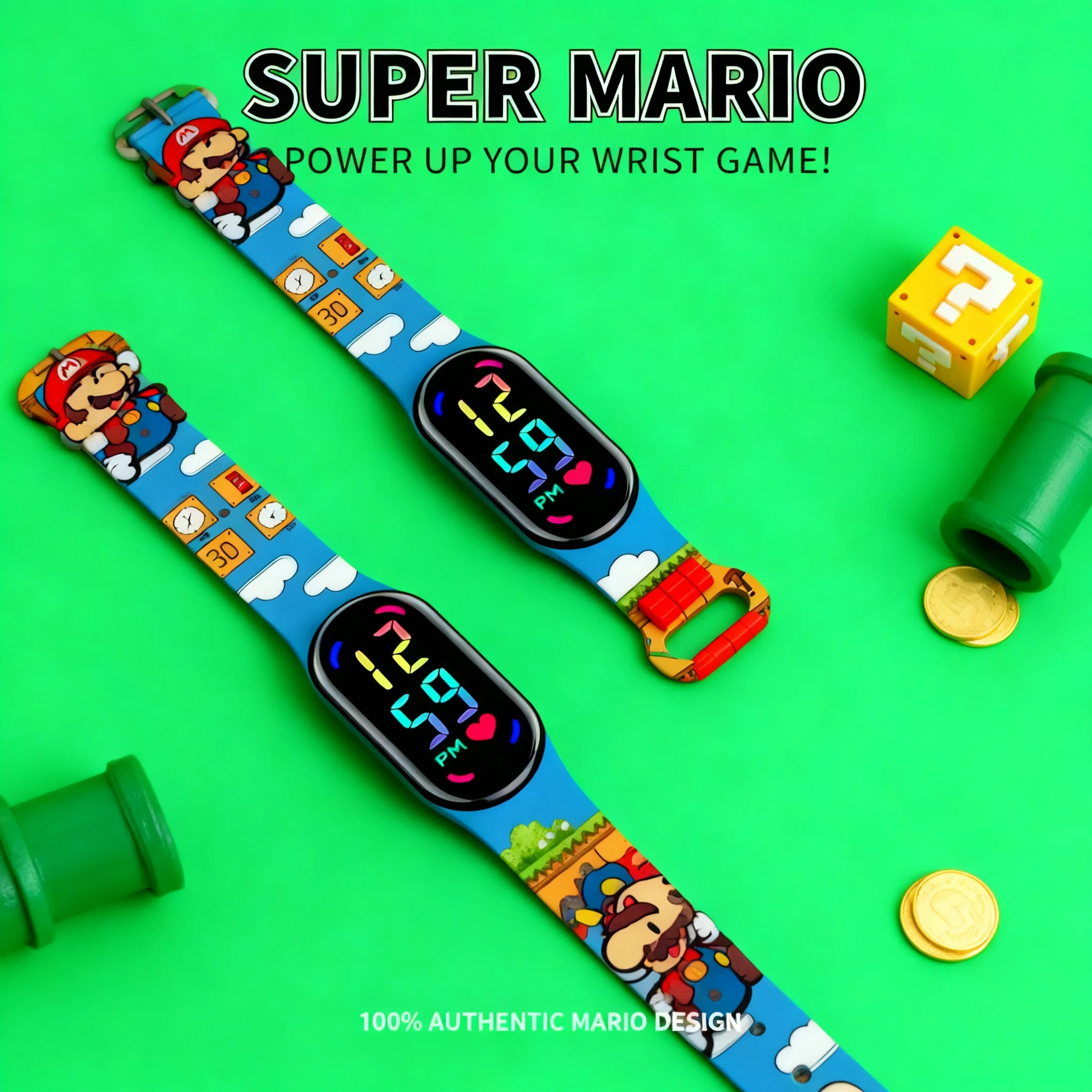 Kids Mario Bros Digital Watch Waterproof Sport Wristband for Children with Luigi Princess Peach Yoshi Bowser Action Figures
Kids Mario Bros Digital Watch Waterproof Sport Wristband for Children with Luigi Princess Peach Yoshi Bowser Action Figures