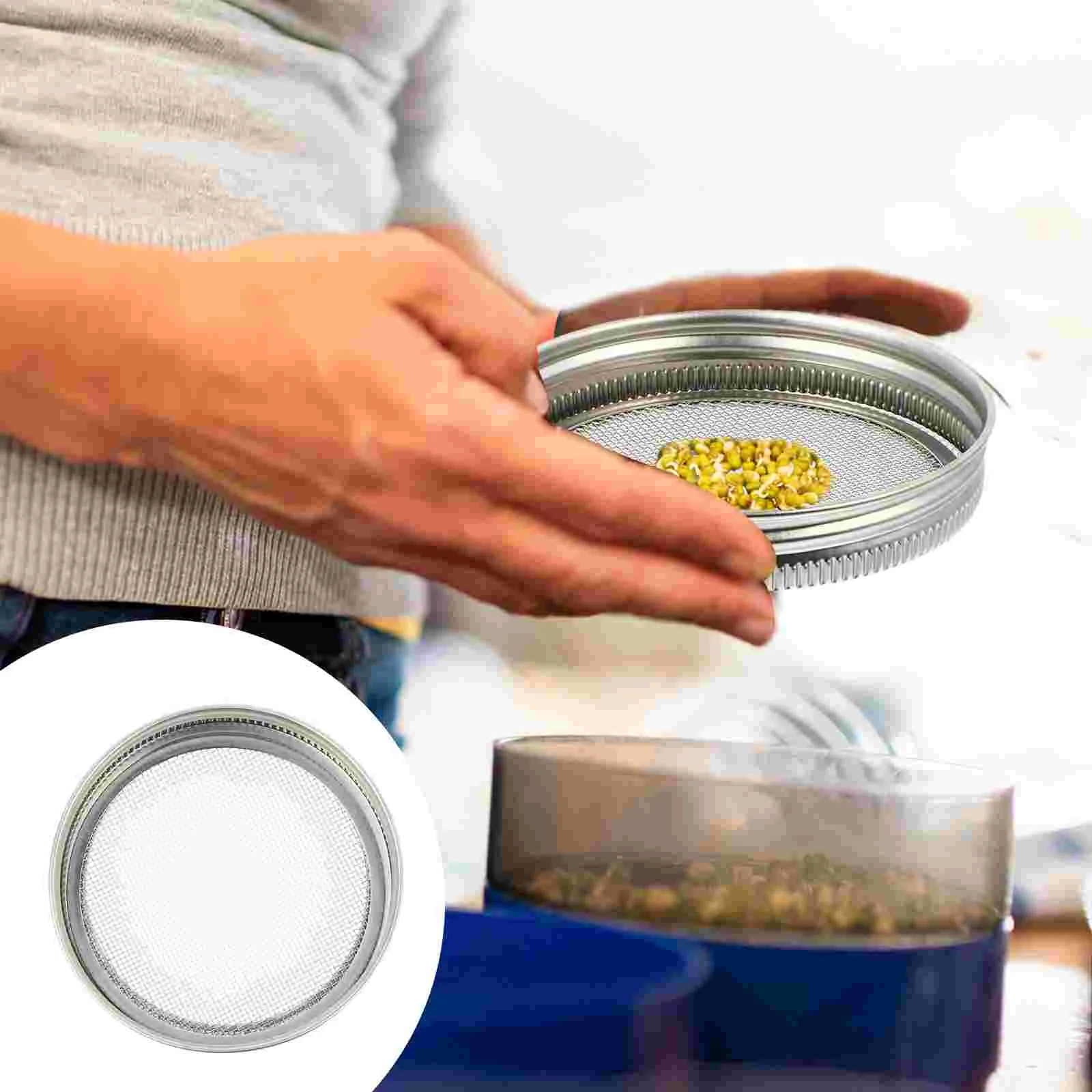 3 Pcs Strainer Stainless Steel Filter Lids for Canning Jars Sprouting Screens Suite Silver
3 Pcs Strainer Stainless Steel Filter Lids for Canning Jars Sprouting Screens Suite Silver