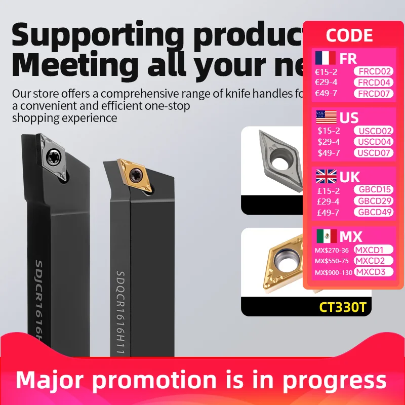 CNC Single-Sided Ceramic Insert DCMT11T304-MT/02 - Machine-Mounted Lathe Tool for Outer Diameter/Inner Hole Precision Turning
CNC Single-Sided Ceramic Insert DCMT11T304-MT/02 - Machine-Mounted Lathe Tool for Outer Diameter/Inner Hole Precision Turning