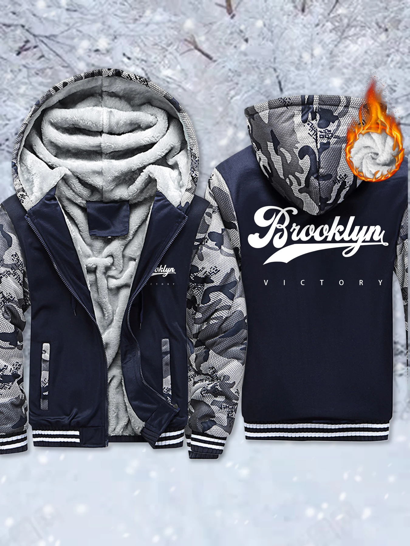 Brooklyn Victory Logo Printed Man Jacket Outdoor Fleece Hoodie Casual Fashion Zipper Jackets Thick Winter Soft Streetwear
Brooklyn Victory Logo Printed Man Jacket Outdoor Fleece Hoodie Casual Fashion Zipper Jackets Thick Winter Soft Streetwear