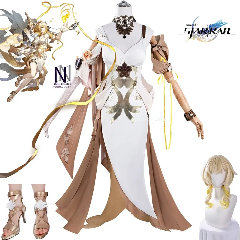 Game Honkai Star Rail Aglaia Cosplay Costume for Adult Wig Shoes Golden Weaver Anime Clothes Halloween Comic-Con Role Play
Game Honkai Star Rail Aglaia Cosplay Costume for Adult Wig Shoes Golden Weaver Anime Clothes Halloween Comic-Con Role Play