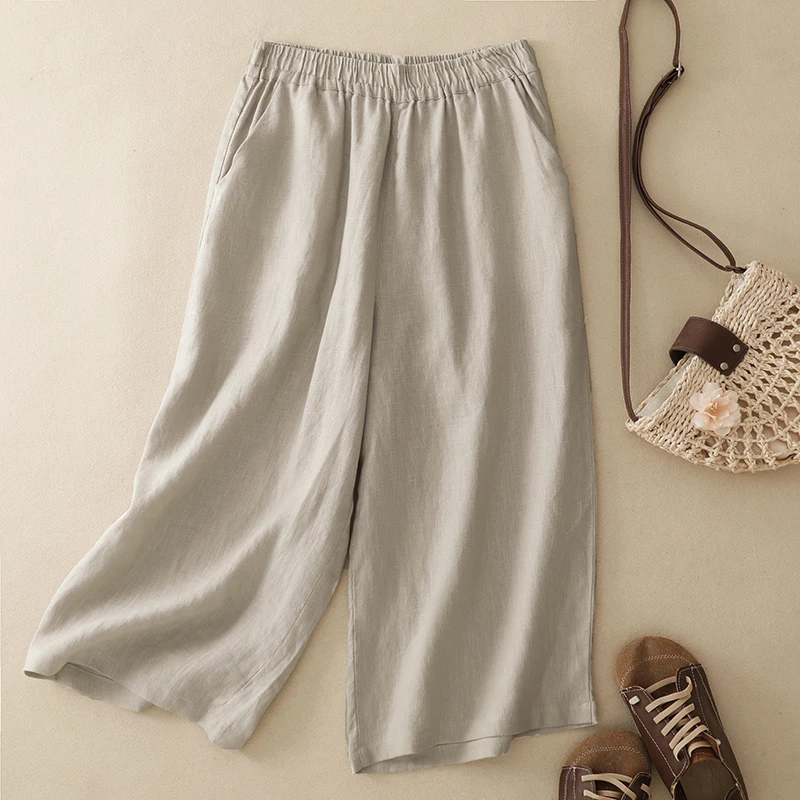 High-End plus Size Women's Cotton Linen Harem Pants Straight Leg Casual Pants Seven-Foot Wide Leg Pants Summer New Arrival
High-End plus Size Women's Cotton Linen Harem Pants Straight Leg Casual Pants Seven-Foot Wide Leg Pants Summer New Arrival