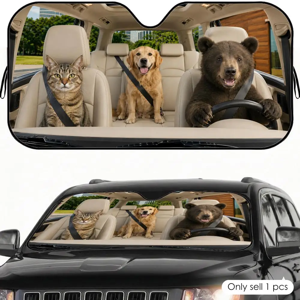 Cat Dog Bear Sun Visor Car Windshield Sunshade UV Protection Reflective Foldable Heat Insulation Cover
Cat Dog Bear Sun Visor Car Windshield Sunshade UV Protection Reflective Foldable Heat Insulation Cover