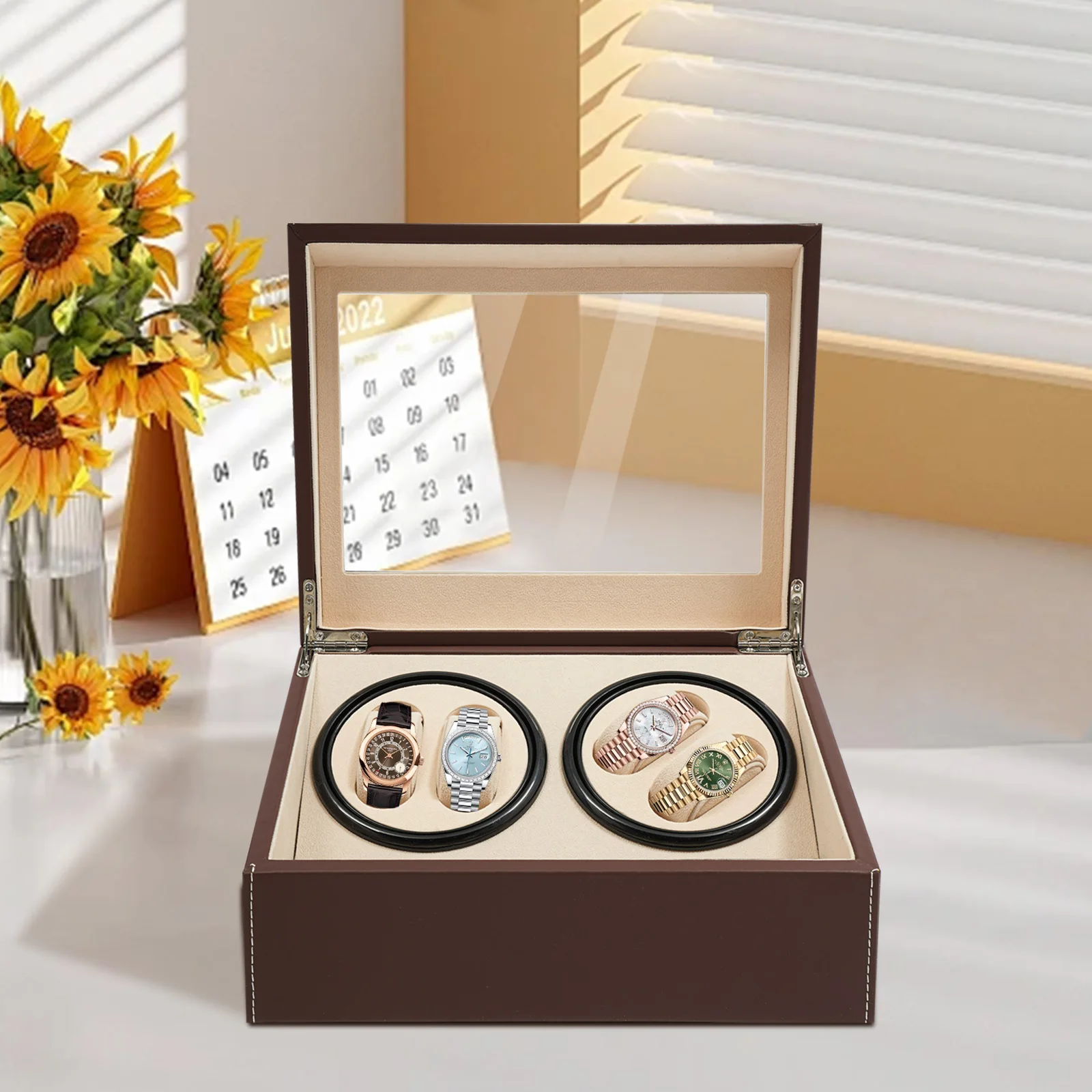Устройство для намотки часов, коробка для часов 4+6 с 6 жесткими подушками, коричневая кожа, коробка для автоматического намотки часов для мужчин, хранилище и дисплей для часов
Устройство для намотки часов, коробка для часов 4+6 с 6 жесткими подушками, коричневая кожа, коробка для автоматического намотки часов для мужчин, хранилище и дисплей для часов