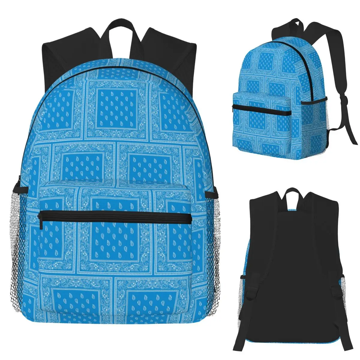 Light Blue Bandana Student Backpack School Bag Hiking Travel Daypack for Men Women Fashion Bookbag Shoulder Bags
Light Blue Bandana Student Backpack School Bag Hiking Travel Daypack for Men Women Fashion Bookbag Shoulder Bags