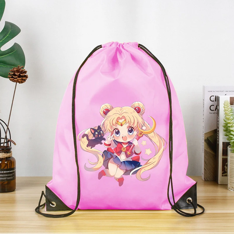 Sailor Mooned Drawstring Backpack Anime Character Print Polyester Shoulder Bags Kawaii Portable Waterproof Storage Bag Gifts Hot
Sailor Mooned Drawstring Backpack Anime Character Print Polyester Shoulder Bags Kawaii Portable Waterproof Storage Bag Gifts Hot